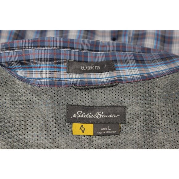 Eddie Bauer Travex Plaid Shirt Men’s Size‎ Large Button Down Lightweight Classic - Picture 7 of 15